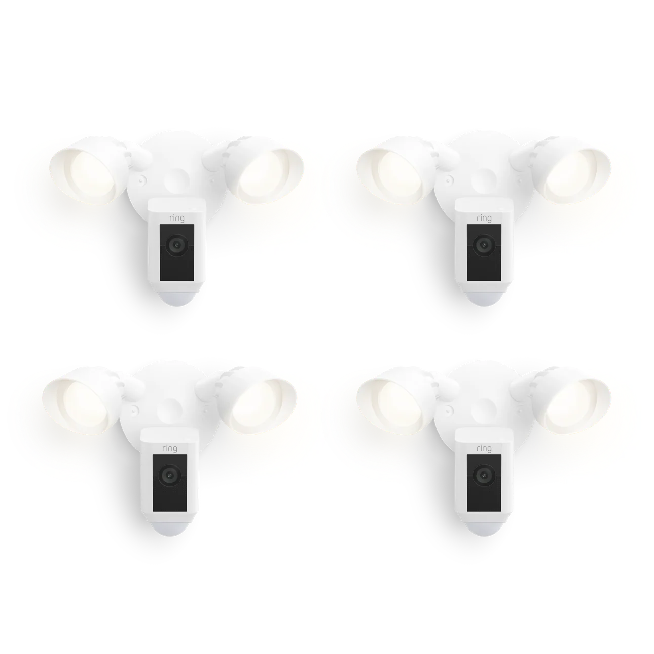 4-Pack Floodlight Cam Wired Plus
